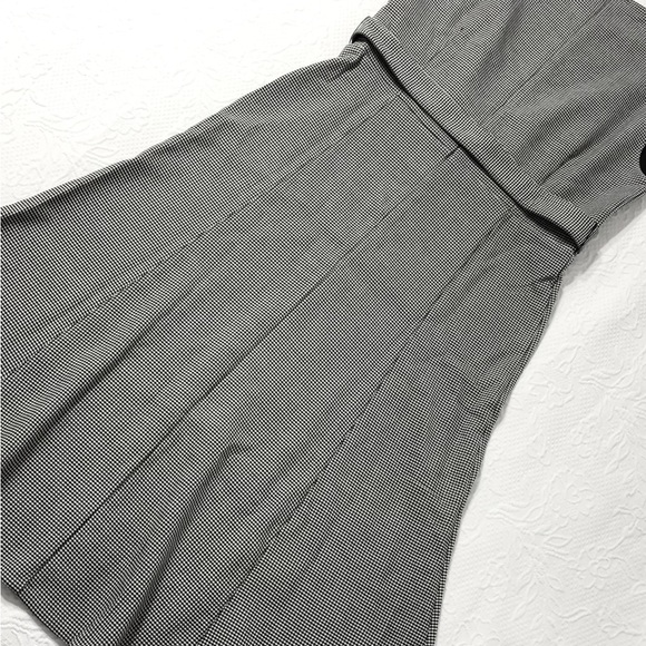 Ann Taylor Dress NWT Midi Houndstooth Sheath Sleeveless Belted Size 12 - Picture 6 of 9